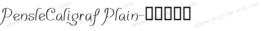 PensleCaligraf Plain字体转换